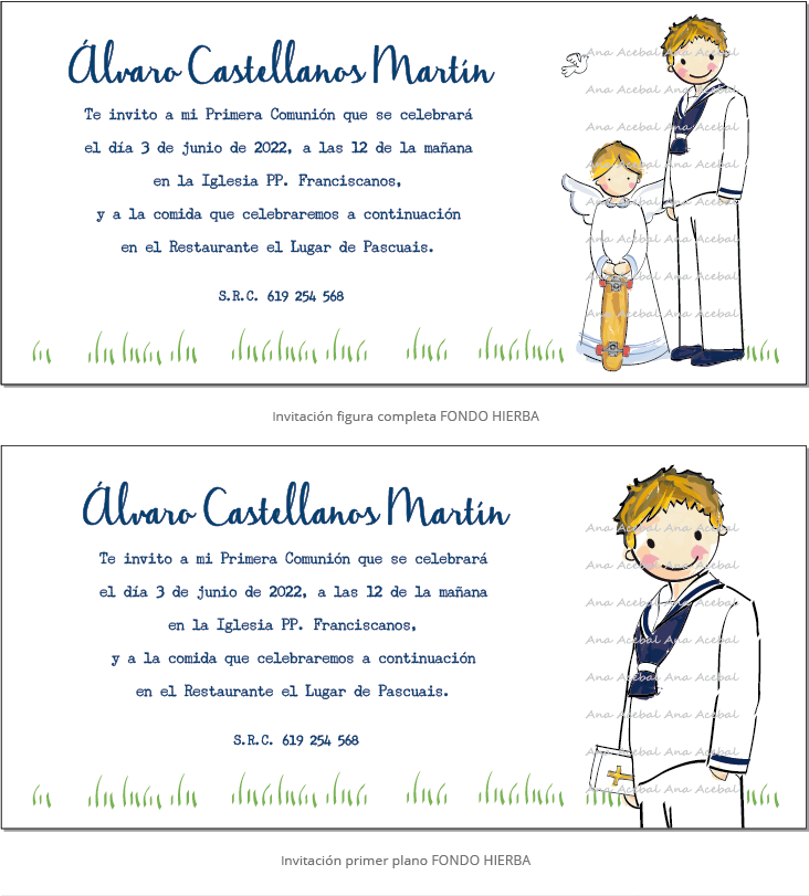 invitaciones primera comunion