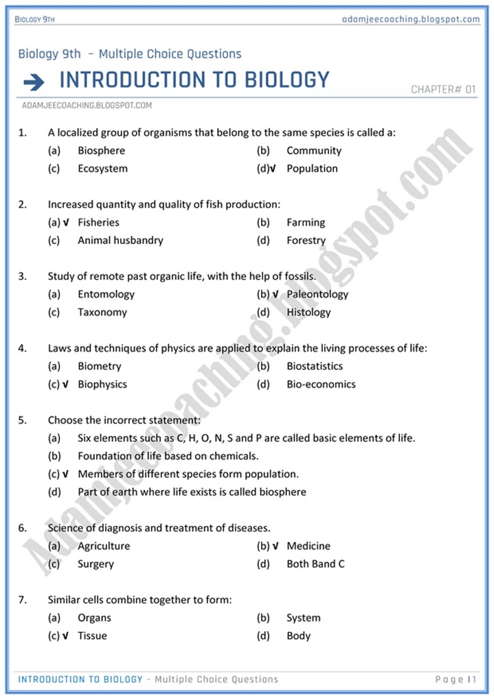 introduction-to-biology-mcqs-biology-9th