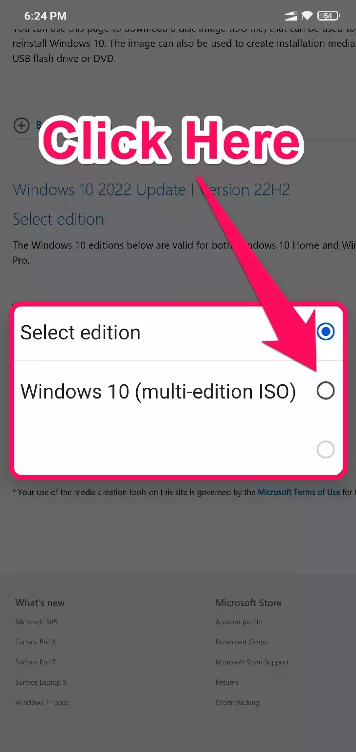 Can I download Windows 10 ISO file on Mobile for free