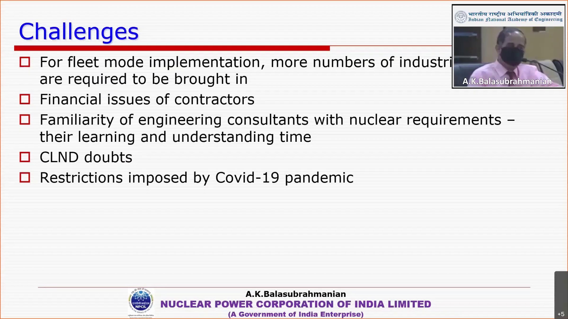 700 MW e PHWR Nuclear Reactor - India