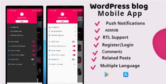 Flutter WordPress Mobile App v1.0 – Suporta Android e IOS Source