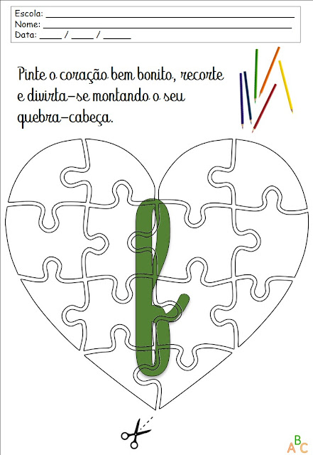 Atividade com as letras do alfabeto