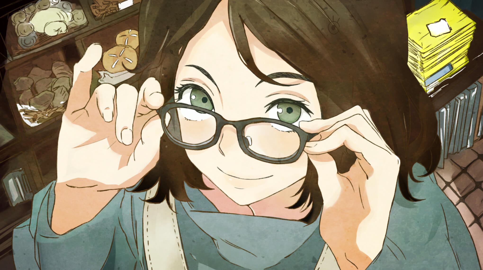 Anime Girl With Short Hair And Glasses