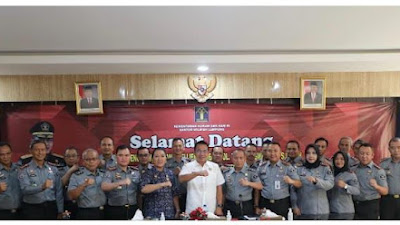 Kalapas Way Kanan, Syarpani Hadiri Kunjungan Kerja Direktur PAMINTEL Ditjenpas, KBP Teguh Yuswardhie Di Kanwil Kemenkumham Lampung