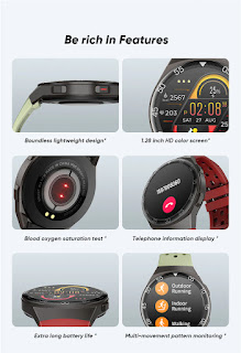 LIGE 1.28-inch Full Color Touch Screen Sport Smartwatch Men Women