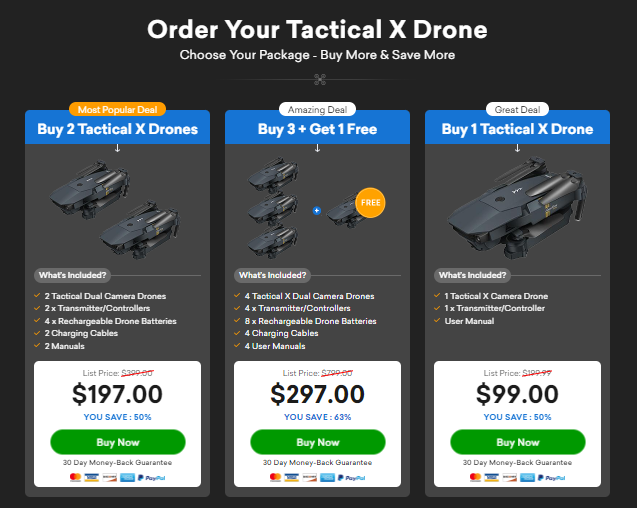 Tactical X Drone Foldable Camera Drone- Quad-Copter Drone WIth Advanced Features