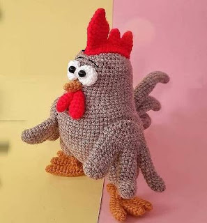 PATRON GRATIS GALLO AMIGURUMI 48498 🐔