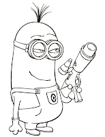 The minions coloring page for kids