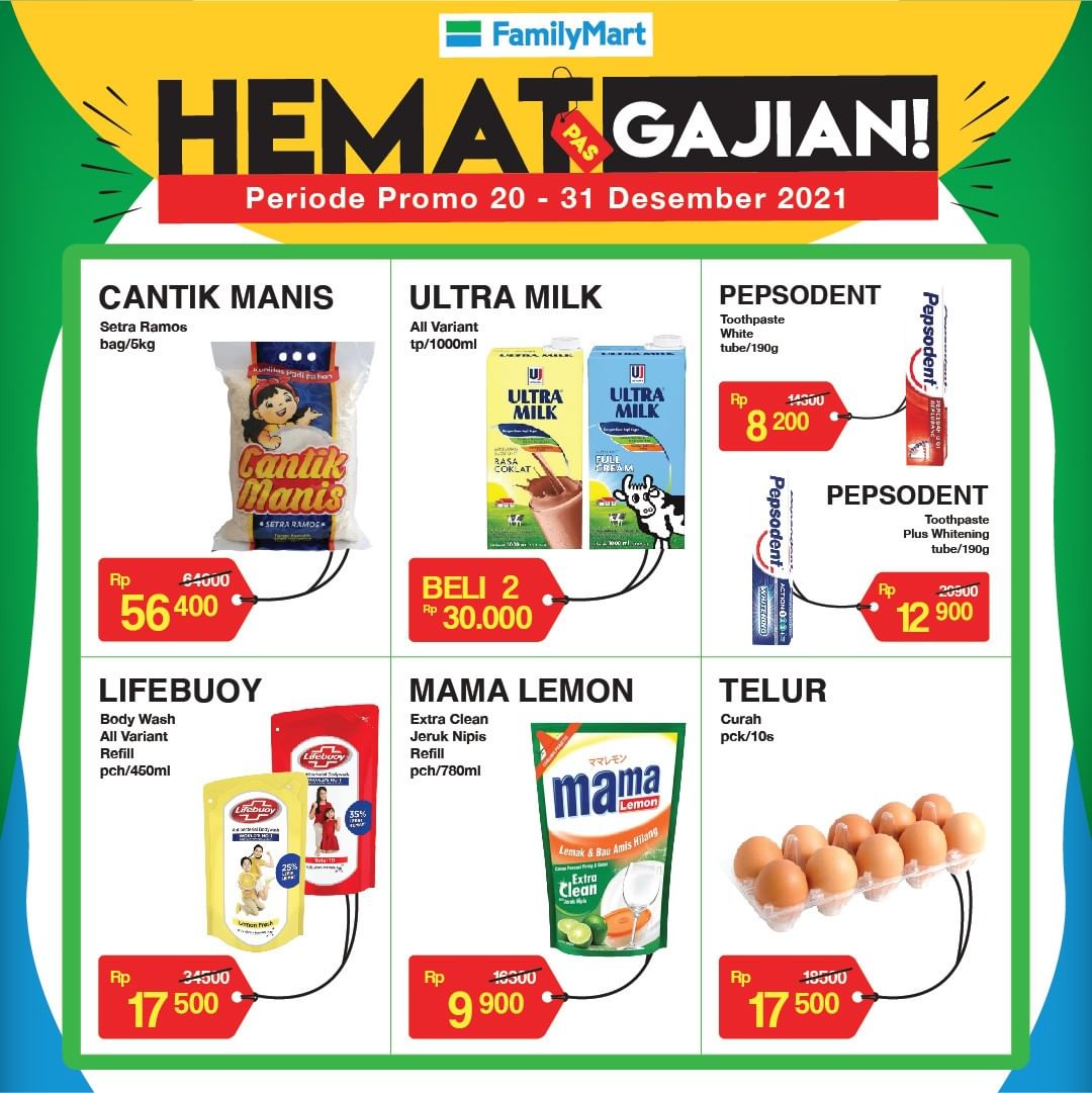 Telur 17 Ribu, Mama Lemon 9 Ribu & Hemat Gajian Lain di Family Mart (s.d 31 Des 2021)
