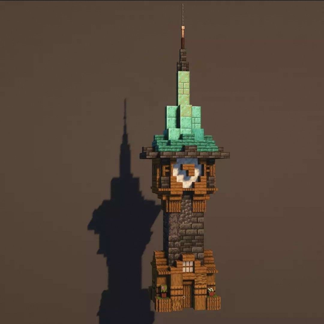 Hasta aquí promedio princesa Torre del Reloj #minecraft