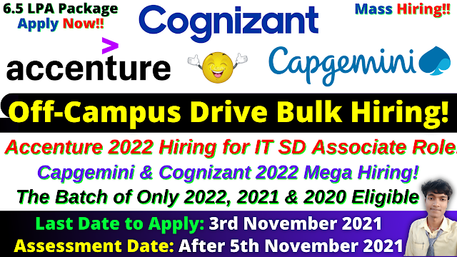 Capgemini Off Campus Drive for 2022 | 2021 | 2020 Batch