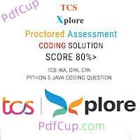 TCS Xplore Python SBQ IRA 24th January Question. CPA,  IRA, OPA, Python Coding Question -2.