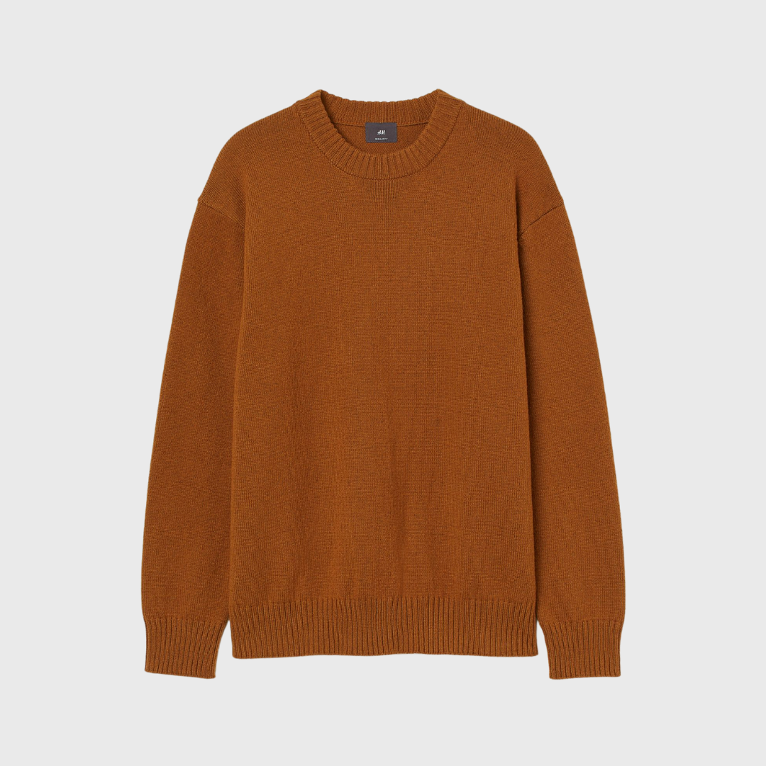 relaxed fit fine-knit sweater - the man aisle