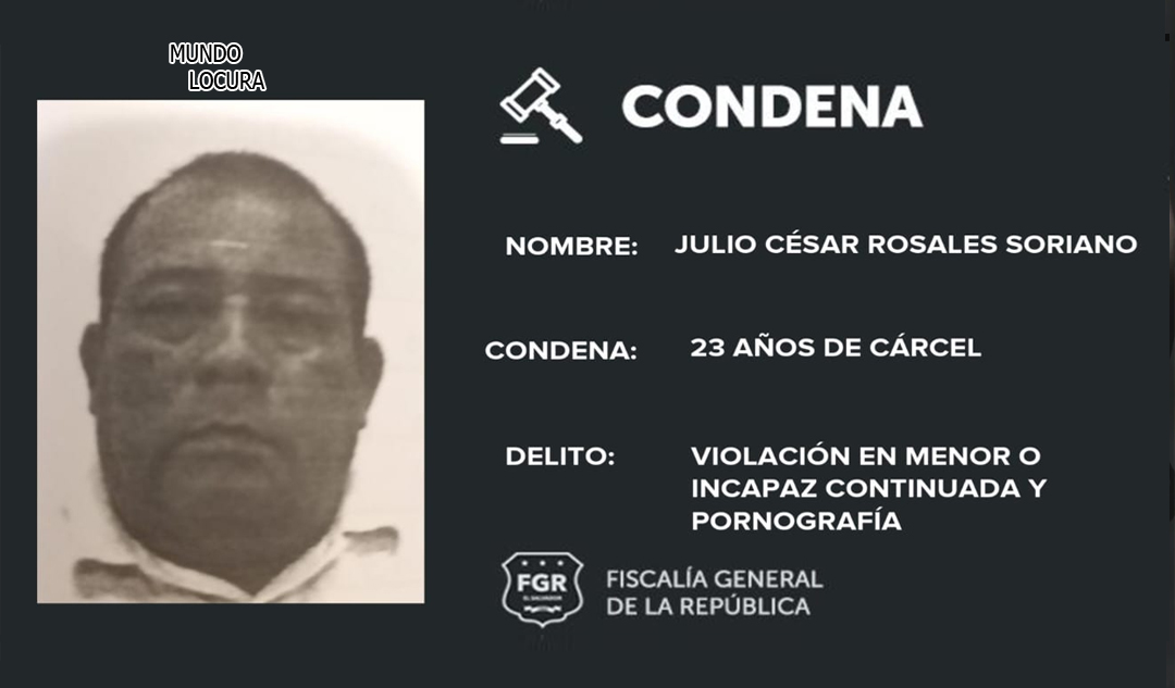 El Salvador: Anciano es condenado 23 años de cárcel por violar a menor de edad