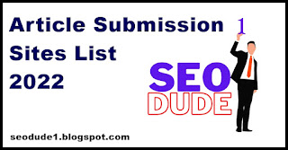 Article Submission Sites list 2022