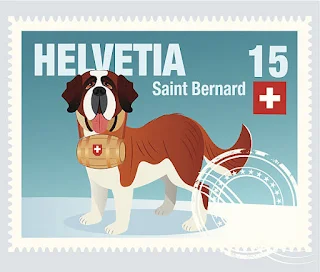 セントバーナード犬の切手