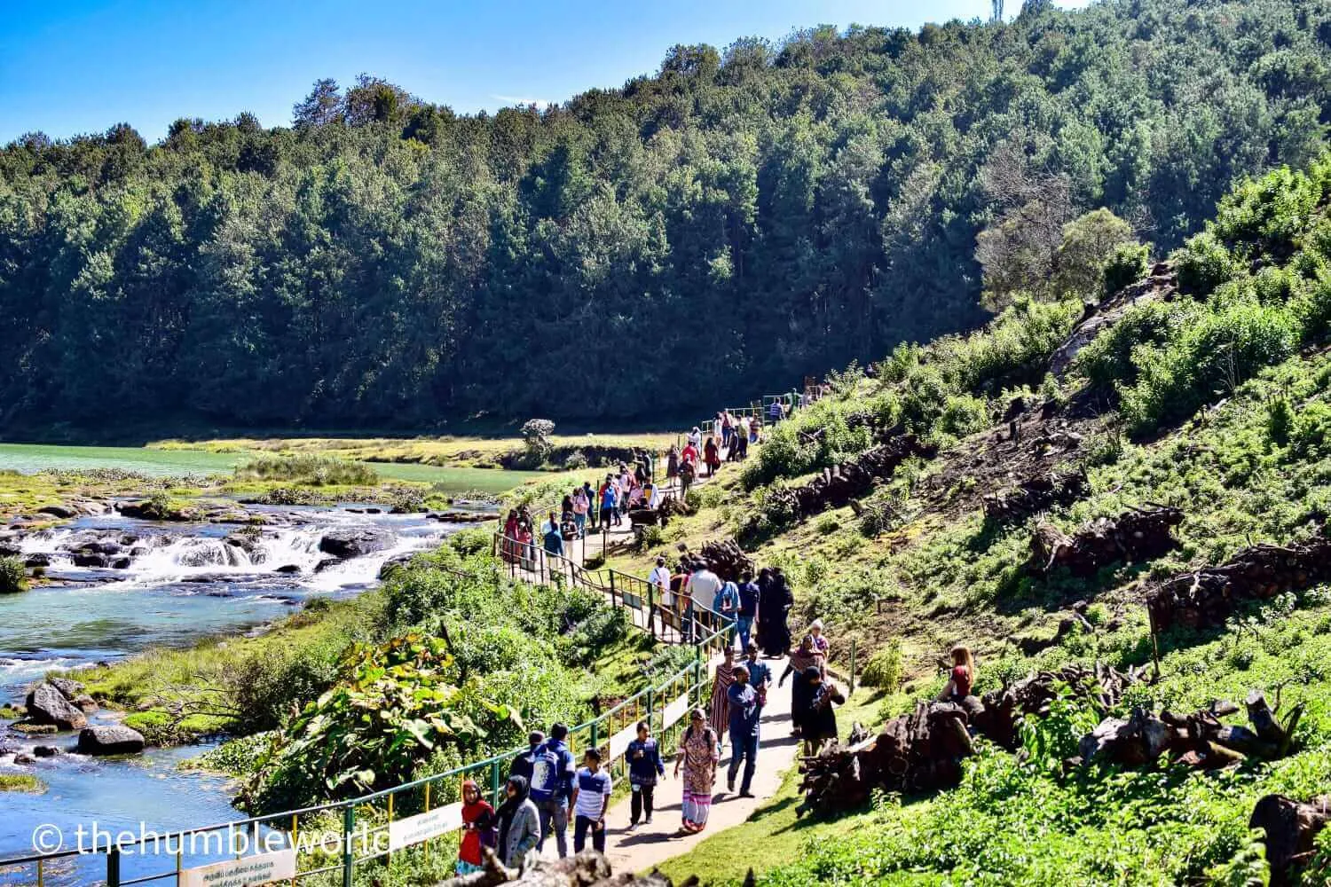 Route to reach Pykara waterfall in Ooty