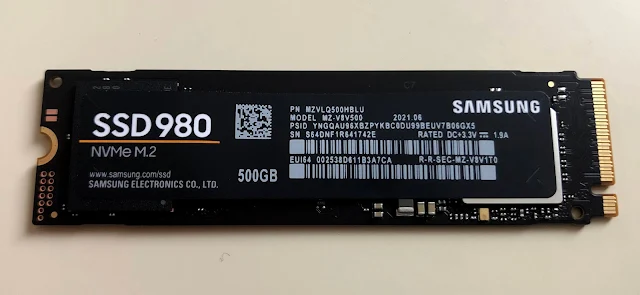 samsungのM.2 NVMe SSD 980