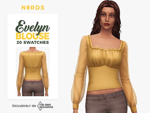 Evelyn Blouse: A Sims 4 CC Top
