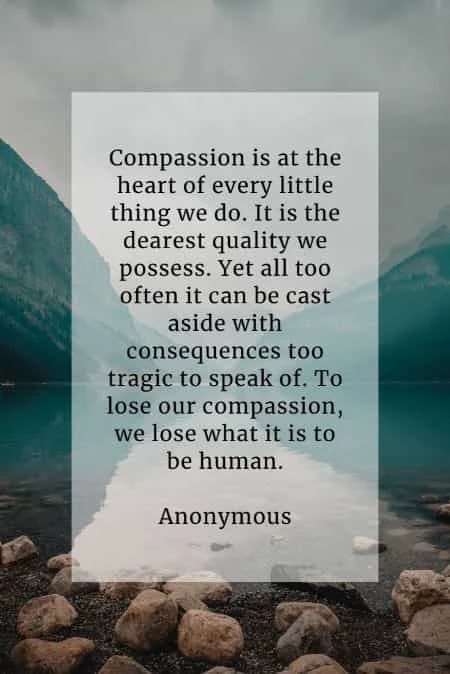 Compassion quotes that will point out its significance