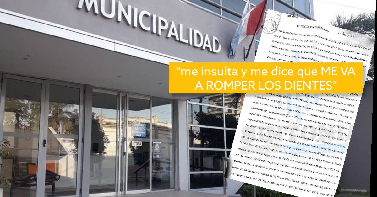 Grave Exposición, Secretario del municipio agredió y amenazó a empleado municipal