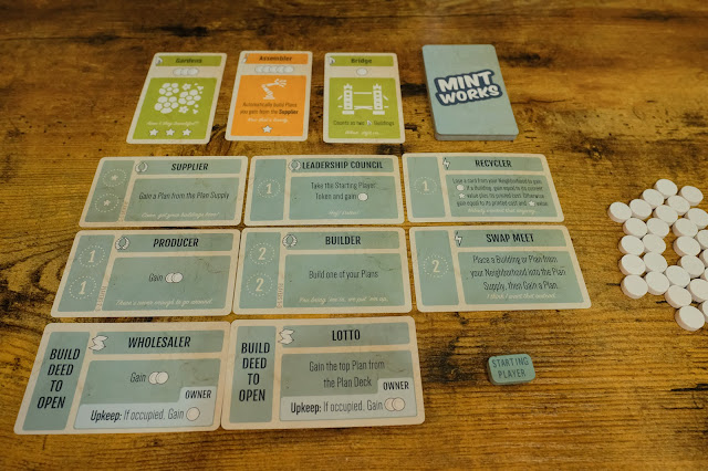 mint works board game 桌遊 薄荷工廠 遊戲設置完成樣子