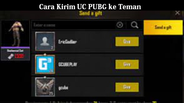 Cara Kirim UC PUBG ke Teman