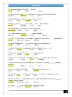 200 Preposition MCQs from FPSC PPSC SPSC Past Papers