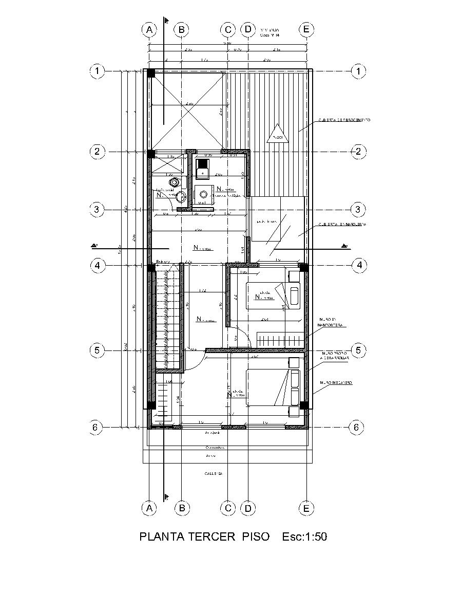 3 Floor Plan familiar Housing Plan dwg File