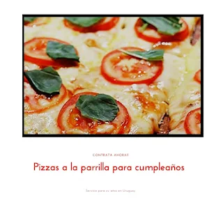 Pizzas a la parrilla para cumpleaños