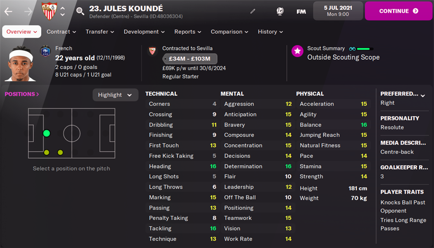 FM22 Jules Koundé