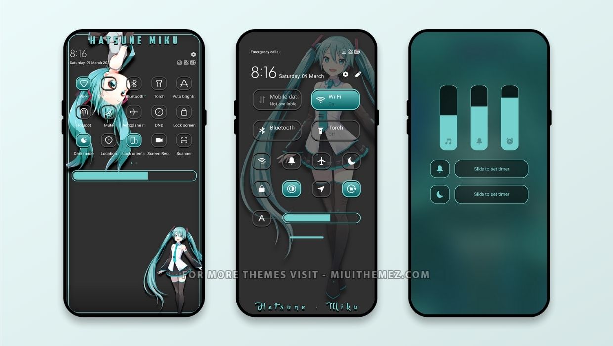 Hatsune Miku Dark MIUI and HyperOS Theme