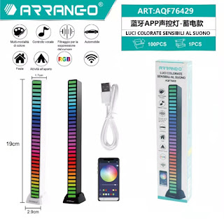 ARRANGO AQF76429 LED RGB a 40/32bit Controllo del suono attivato