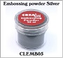 Embossingpoeder Zilver, 20ml. Embossing powder Silver, 20ml.