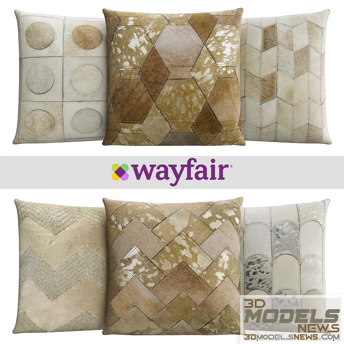 Decorative pillows model from wayfair shop