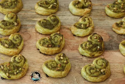 Palmiers pesto pignons (pas à pas en photos)