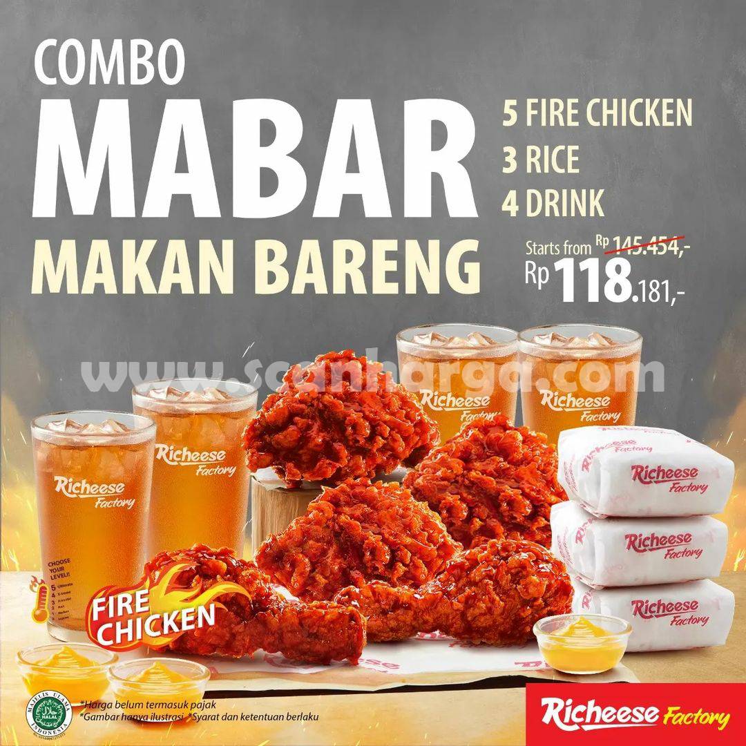 RICHEESE FACTORY Promo COMBO MABAR mulai dari Rp. 118.181