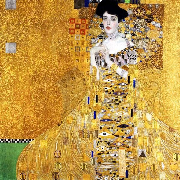 Retrato de Adele Bloch-Bauer I, por Gustav Klimt.
