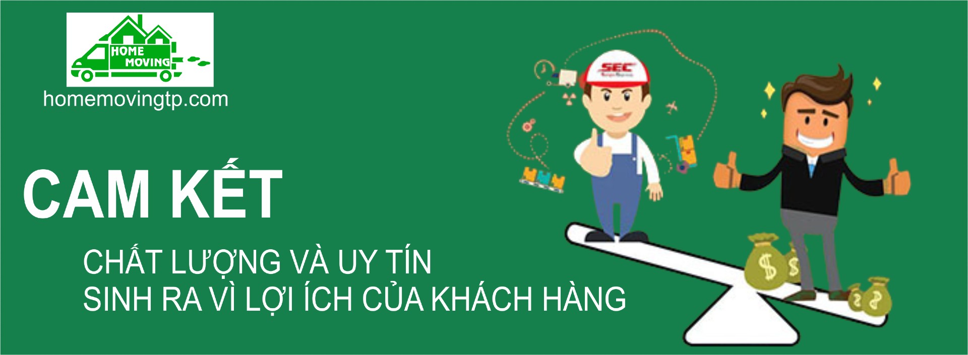 Home Moving Cam kết bảo hiểm 100% giá trị tài sản của quý khách hàng.