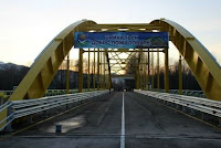 Neue Solsan-Brücke in der Region Irkutsk