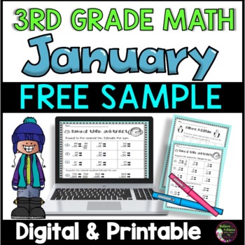 Third Grade Math Sample for January
