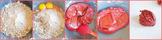 Collage of baking process photos.