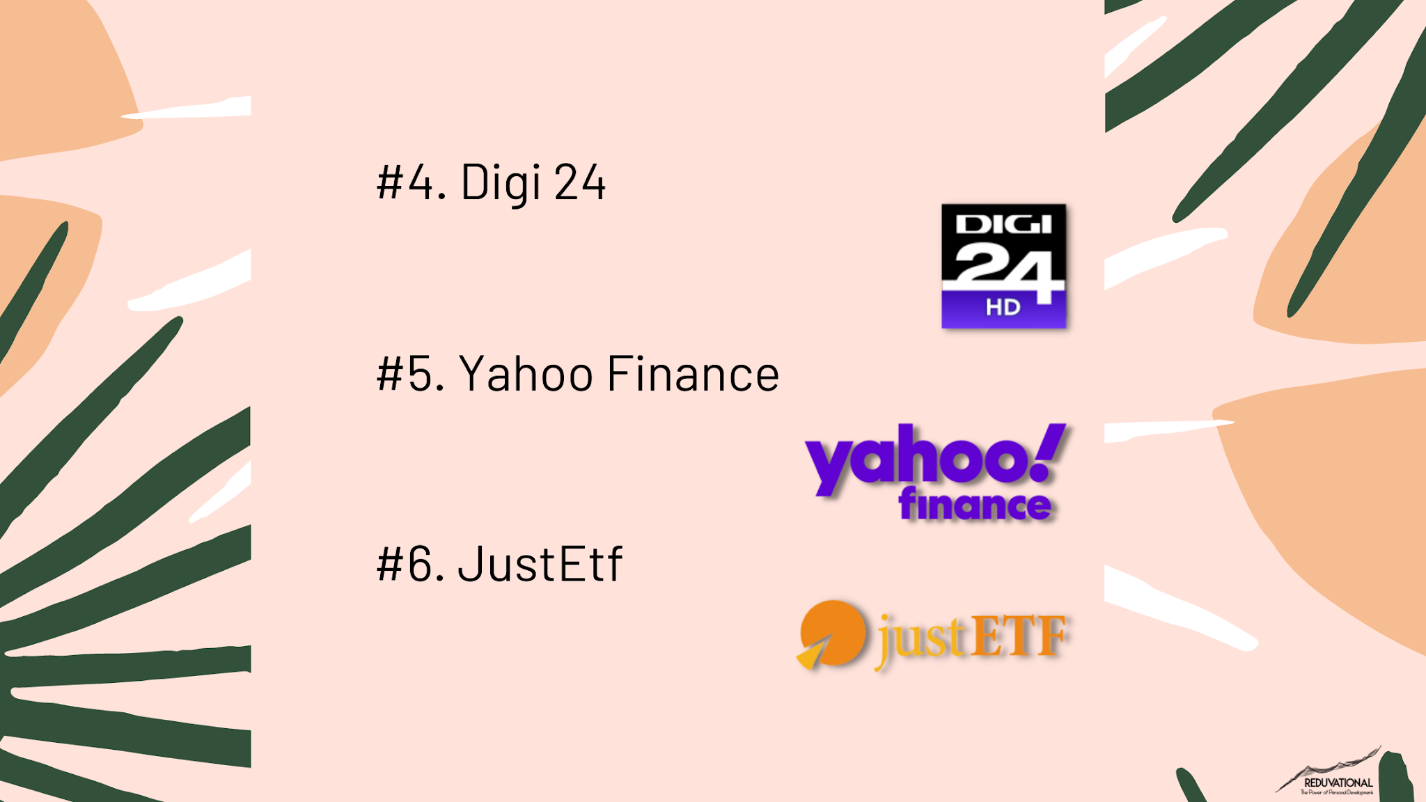 Digi24, YahooFinance, JustETF si alte surse de incredere