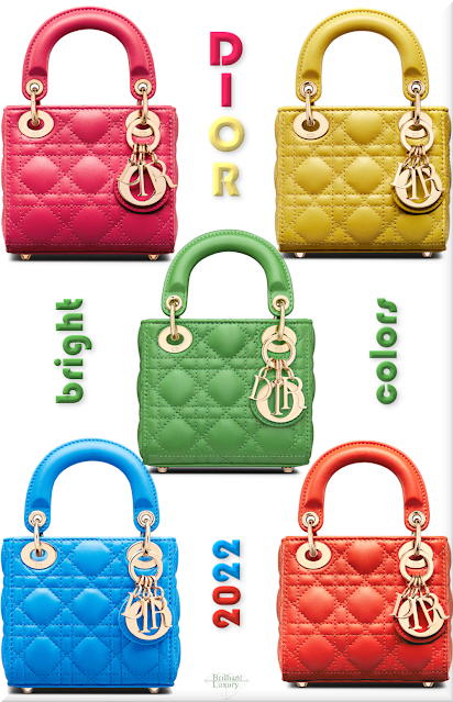 ♦Lady Dior bright colors 2022 #dior #bags #multicolor #brilliantluxury