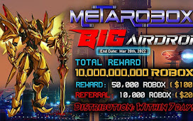 MetaRobox Airdrop 50K $ROBOX Token Worth $100 USD Free