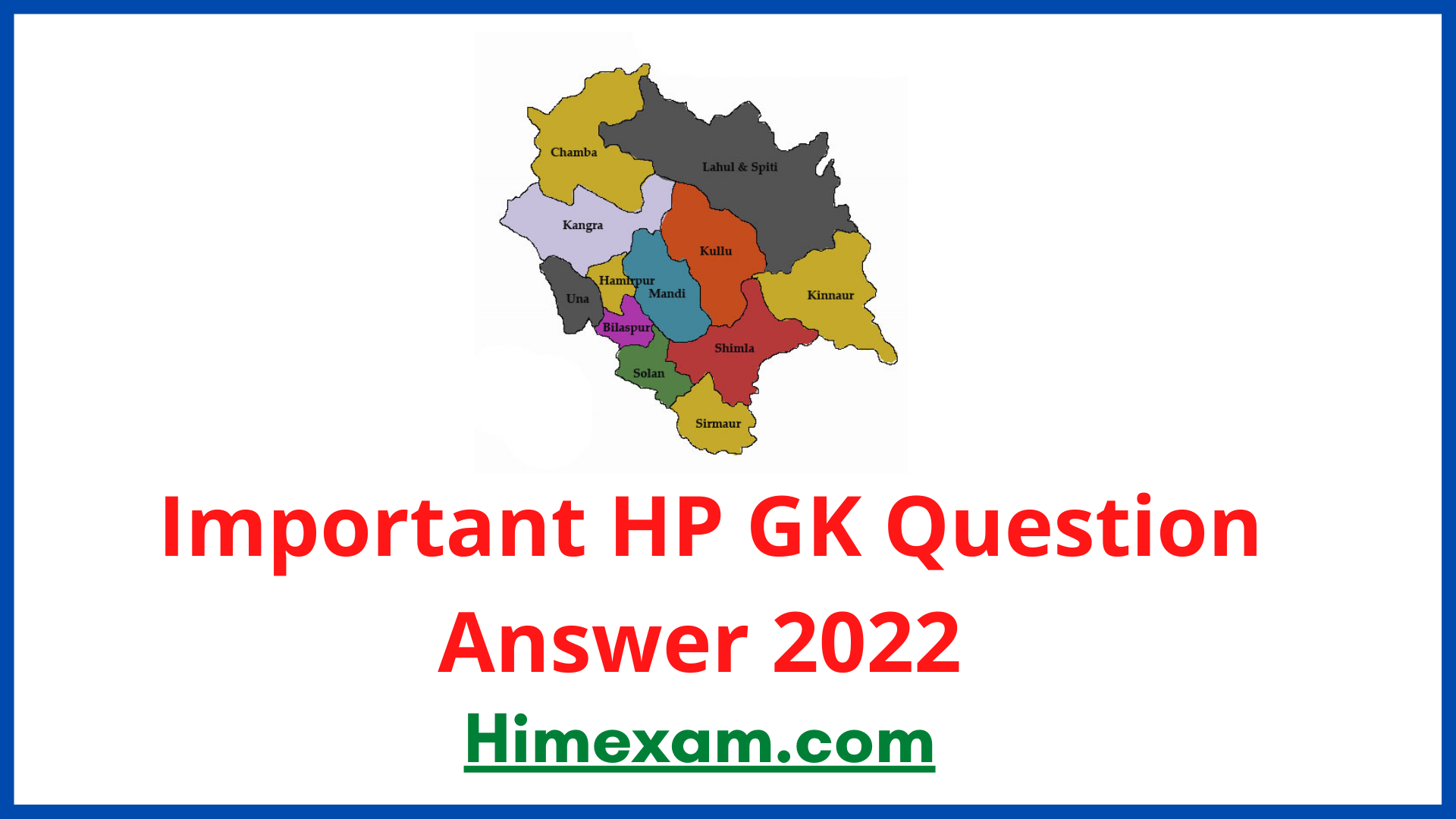 Important HP GK Question Answer 2022