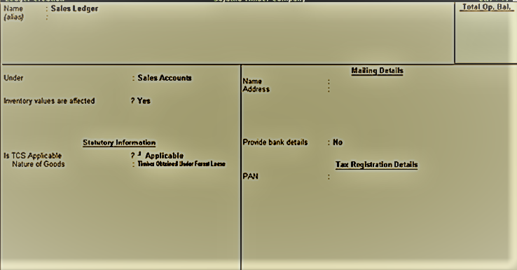 What is Sales Ledger in tally erp 9 - Tally ERP 9 Notes