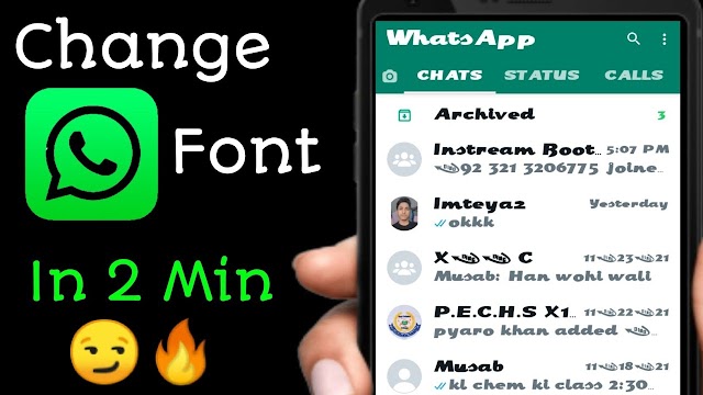 Whatsapp ki Writing kaise Change kare (2022)