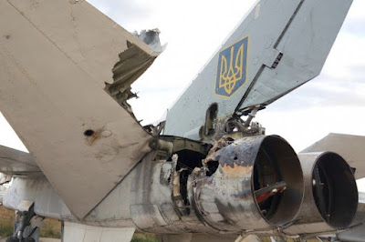 Ukrainian SU-25 fighter jet shot down, Wreck of fighter jet seen in video footage