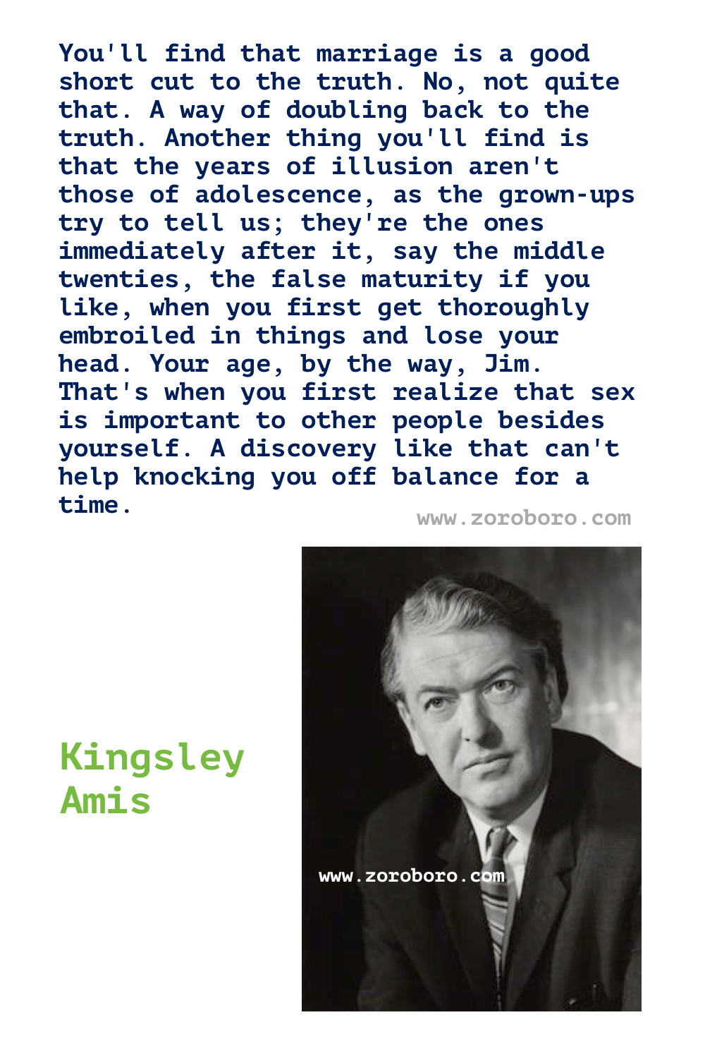 Kingsley Amis Quotes. Kingsley Amis (Author of Lucky Jim). Kingsley Amis Books Quotes. Kingsley Amis Quotes.